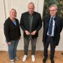 LFA-Vorsitzender Außen- und Sicherheitspolitik Marcus Tandecki begrüßt die neuen Mitglieder Wiebke Köhler und Claus Krumrei