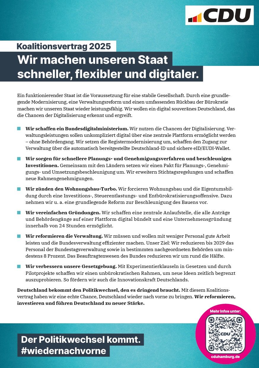 Wir machen unseren Staat schneller, flexibler und digitaler.