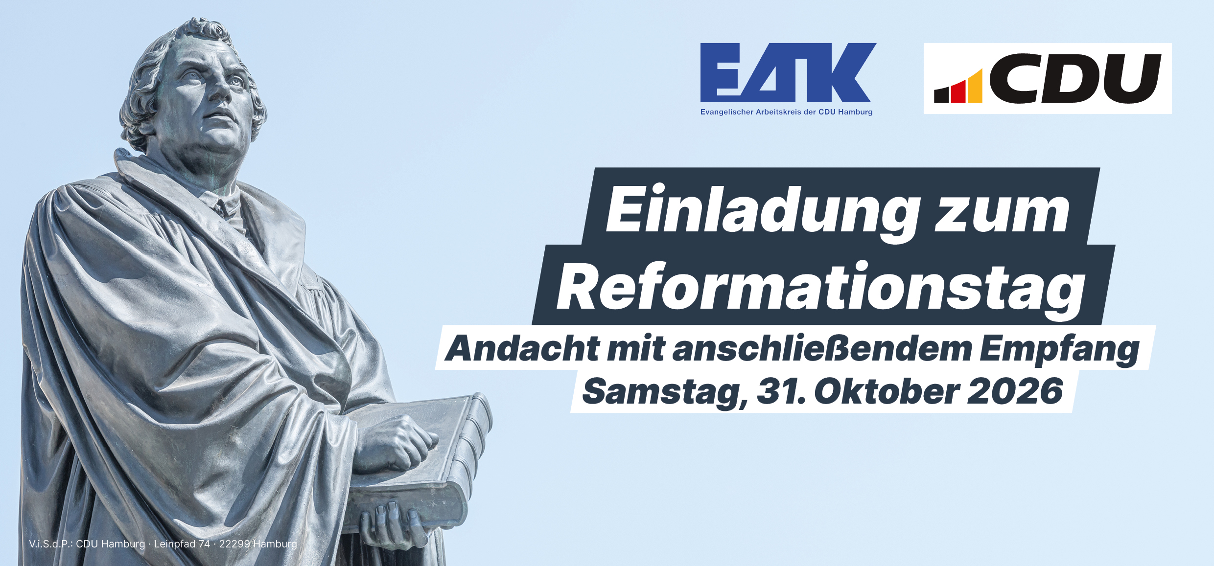 Reformationstag 2026 CDU Hamburg